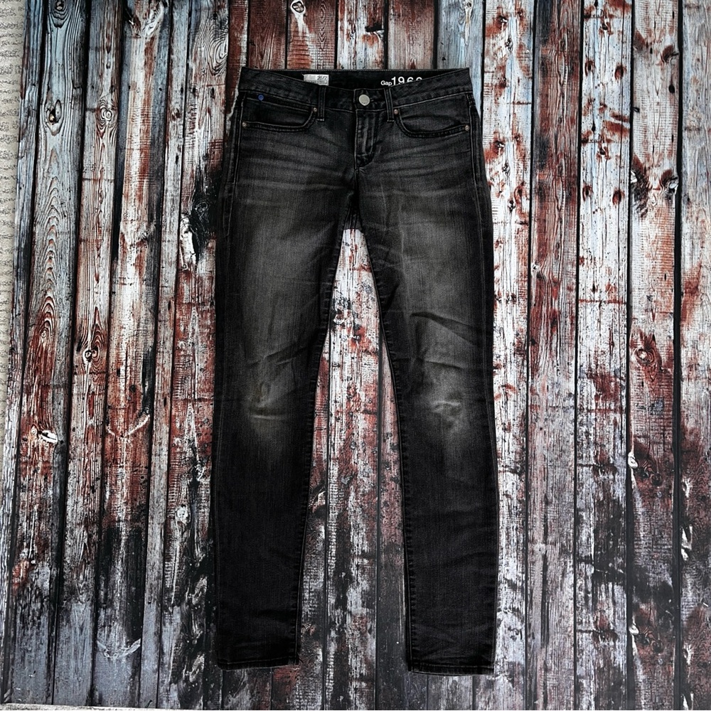 GAP Black Faded Denim Skinny Jeans